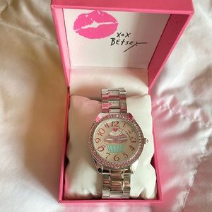 Betsey Johnson cupcake watch NWT